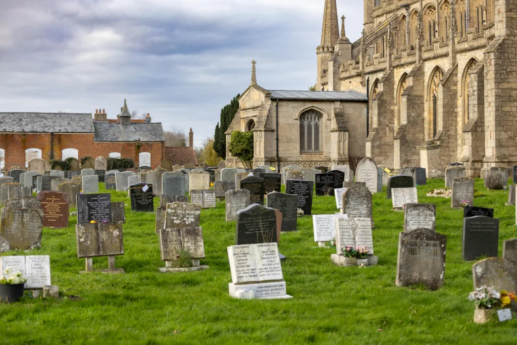 Residents in Terrington St Clement say health and safety has “gone mad” after their local council placed yellow warning tags on gravestones. PHOTO: Terry Harris