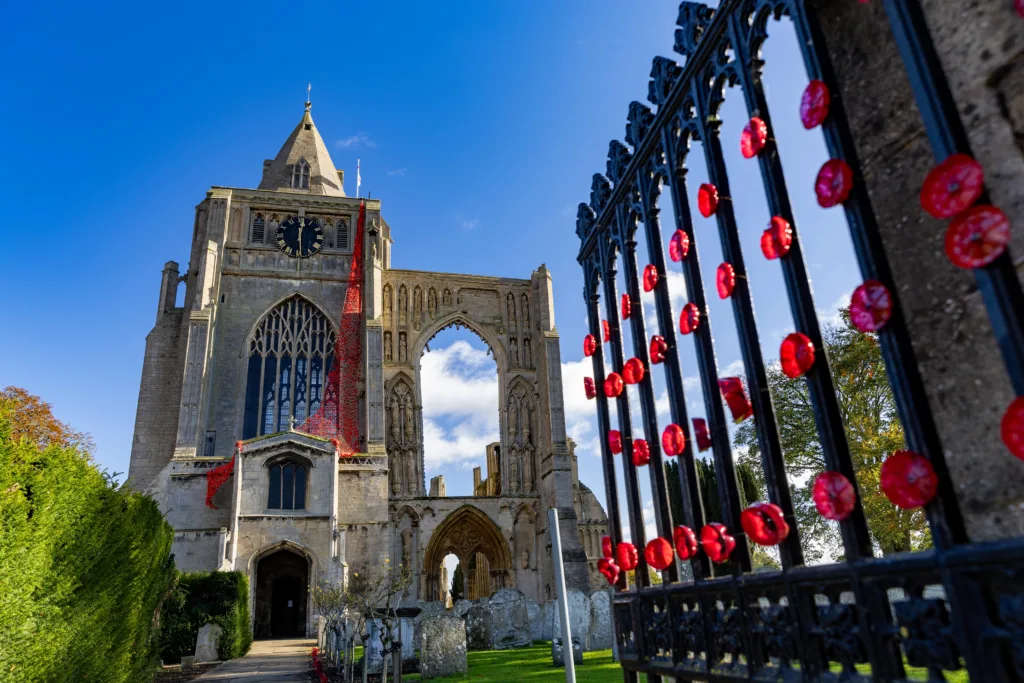  Remembrance tribute at Crowland Abbey. Photo: Terry Harris for CambsNews 
