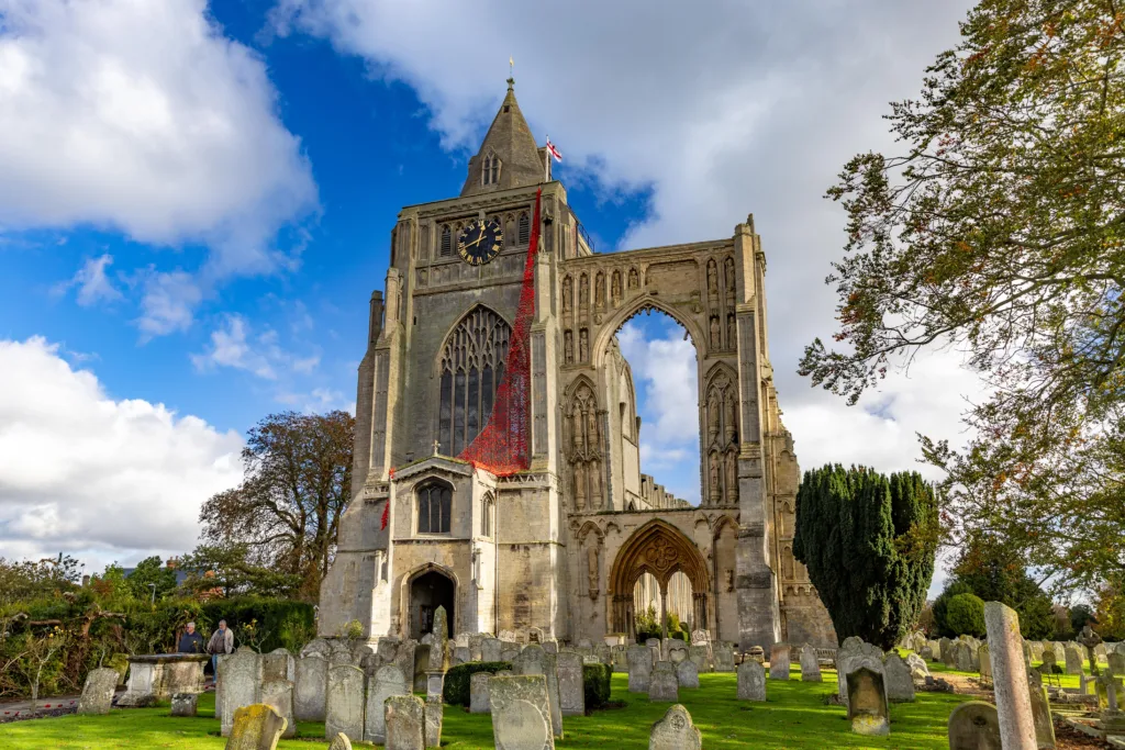 Remembrance tribute at Crowland Abbey. Photo: Terry Harris for CambsNews