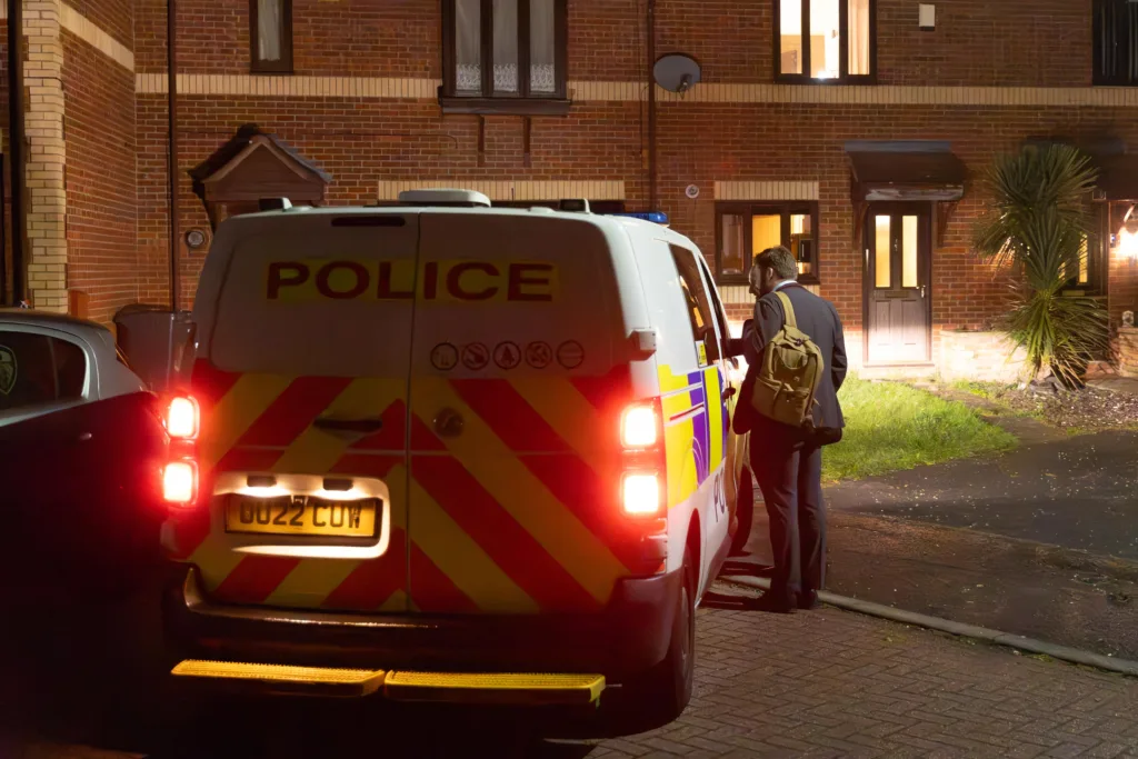Police discovered the body of Paul Knowles, 56, at a property in Farriers Court, Peterborough, at about 11pm on November 19.  A woman has been arrested on suspicion of murder. PHOTO: Terry Harris.