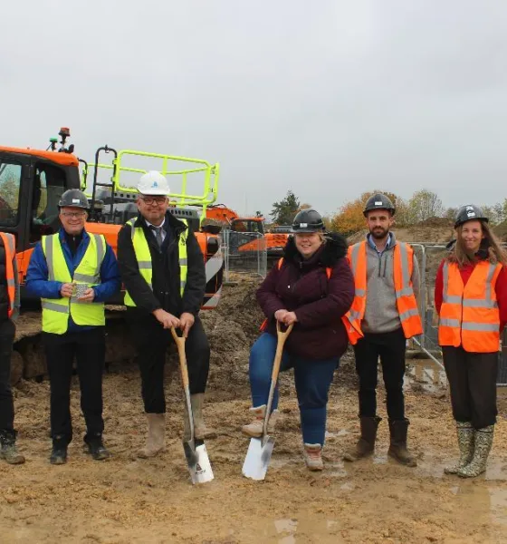 Norwood Road, March, ‘ground breaking’ ceremony for a scheme poised to bring 50 new affordable homes to the heart of March, comprising of all affordable rent properties. Completion on the site, supported by grant funding from Homes England, is expected in November 2025.