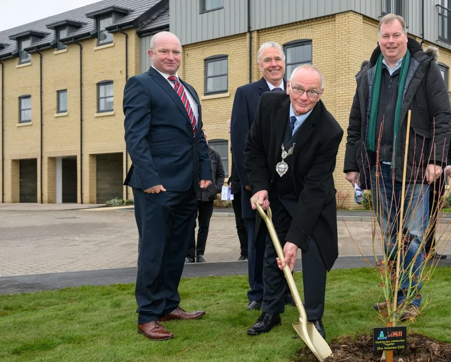 An event was held last week to celebrate partnership working and the completion of the new homes. Representatives from Accent were joined by the Mayor of Ramsey Cllr Roger Brereton and alongside senior members from Ramsey Town Council, Huntingdonshire District Council, Homes England and Hill