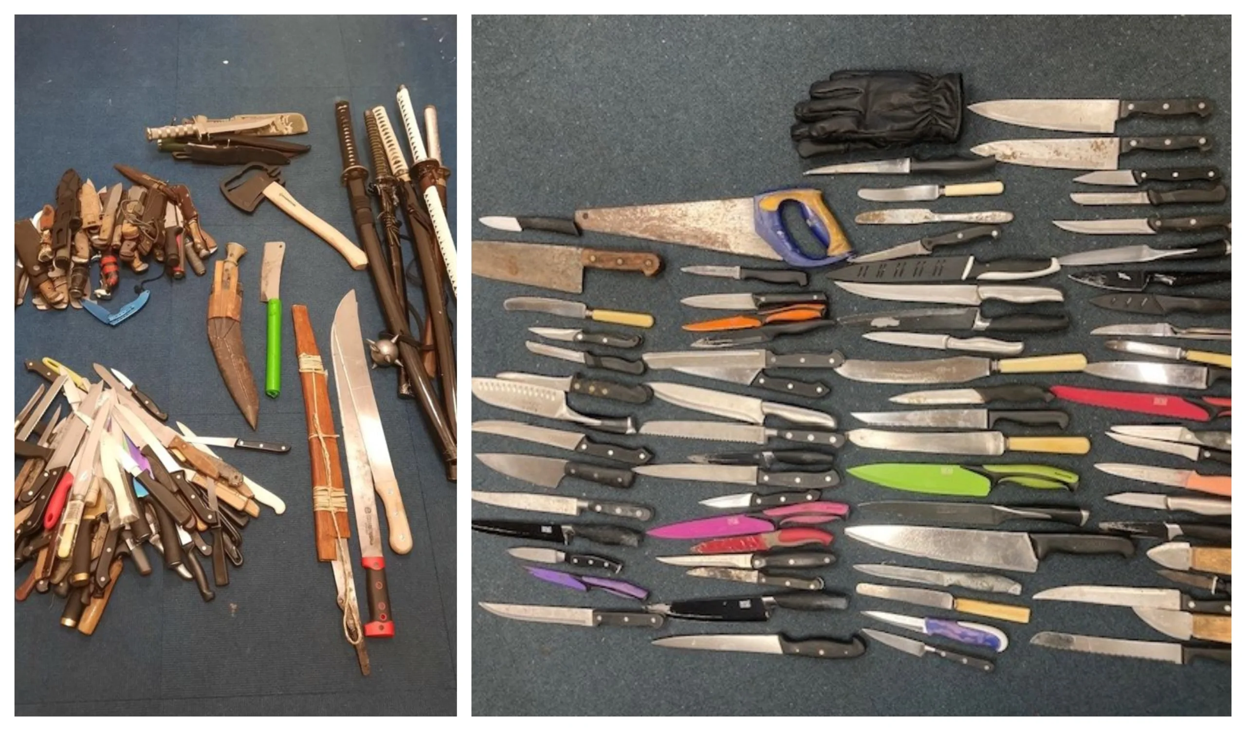 Photos of some of the items handed in across Cambridgeshire during the last amnesty in May.