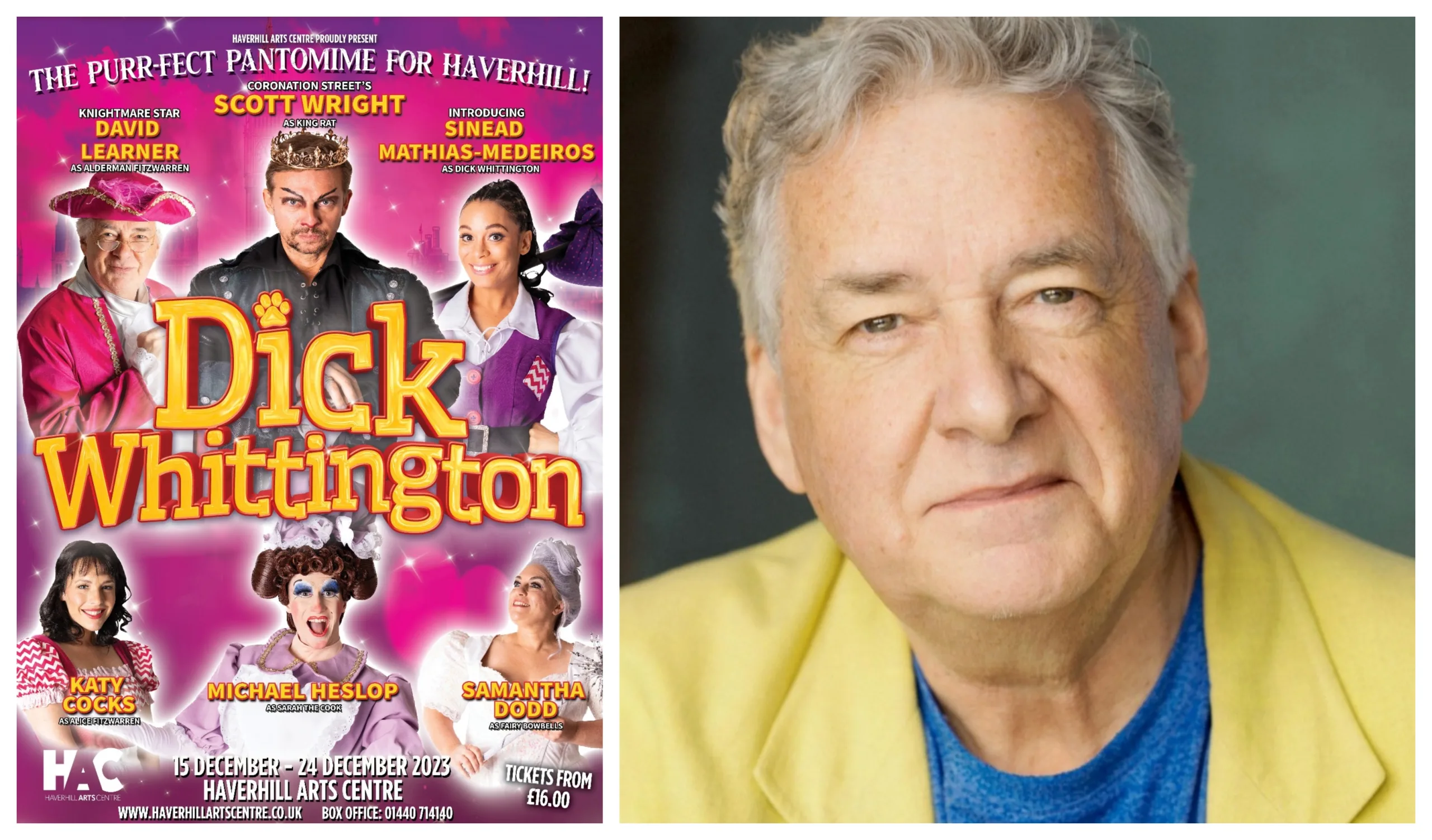 Ten one hour free ‘Move with Dave’ classes start at 9.30am for an hour every weekday from Monday 13th to Friday 24th November. Above: David Learner and the panto he will appear in at Soham and Haverhill
Ten one hour free ‘Move with Dave’ classes start at 9.30am for an hour every weekday from Monday 13th to Friday 24th November. Above: David Learner and the panto he will appear in at Soham and Haverhill