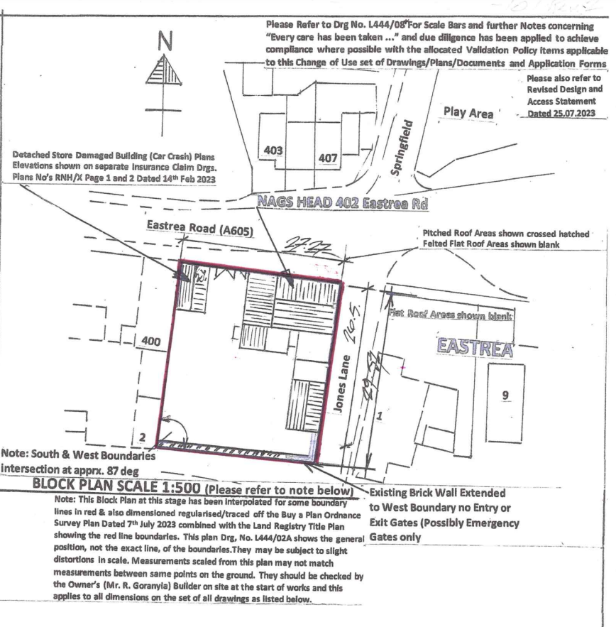 Sample of the plans for conversion of Nags Head, Eastrea, into a village shop. Highways official say they not acceptable 