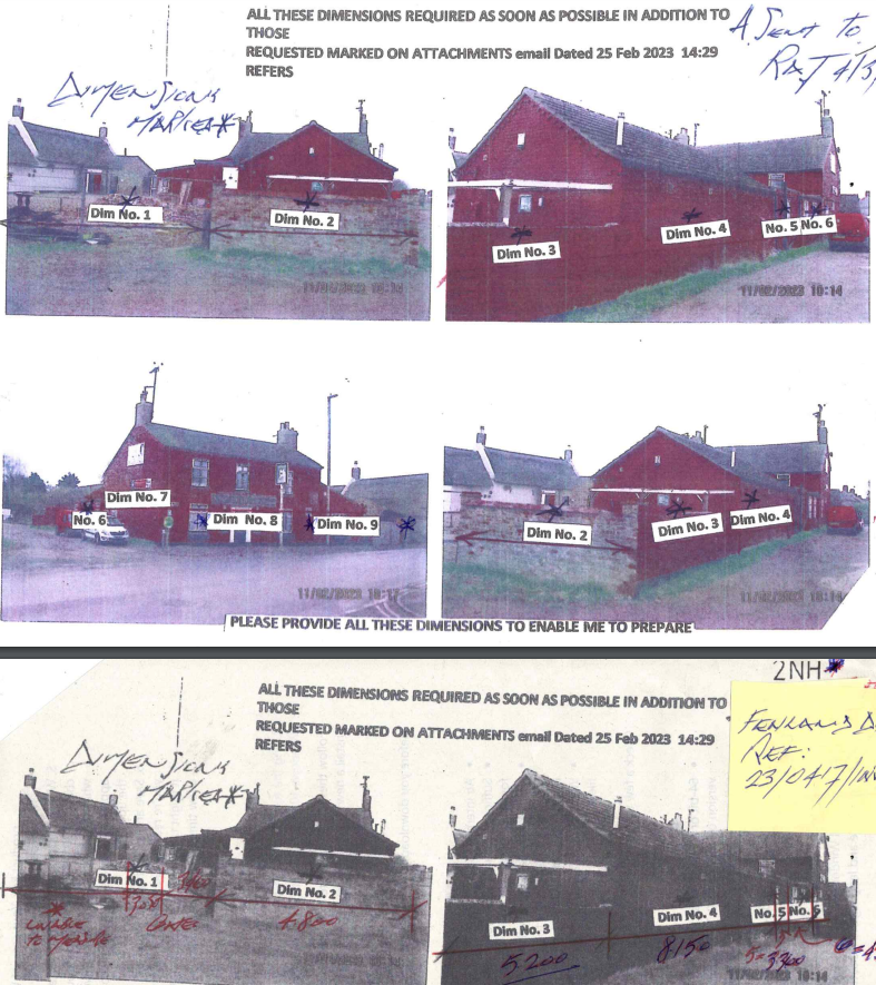Sample of the plans for conversion of Nags Head, Eastrea, into a village shop. Highways official say they not acceptable 