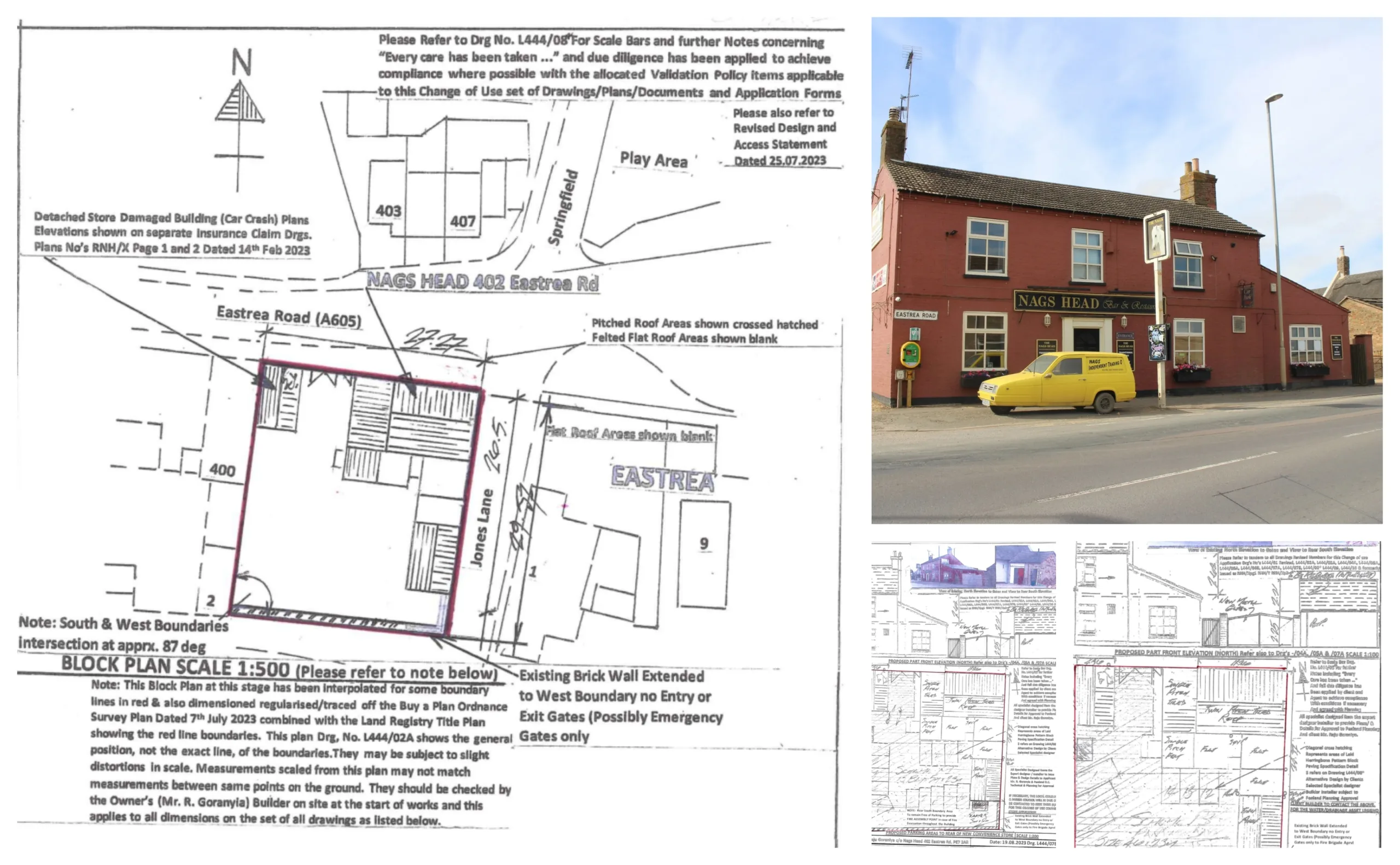 Sample of the plans for conversion of Nags Head, Eastrea, into a village shop. Highways official say they not acceptable