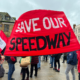 Save Our Speedway protest rally in Peterborough on Saturday November 18