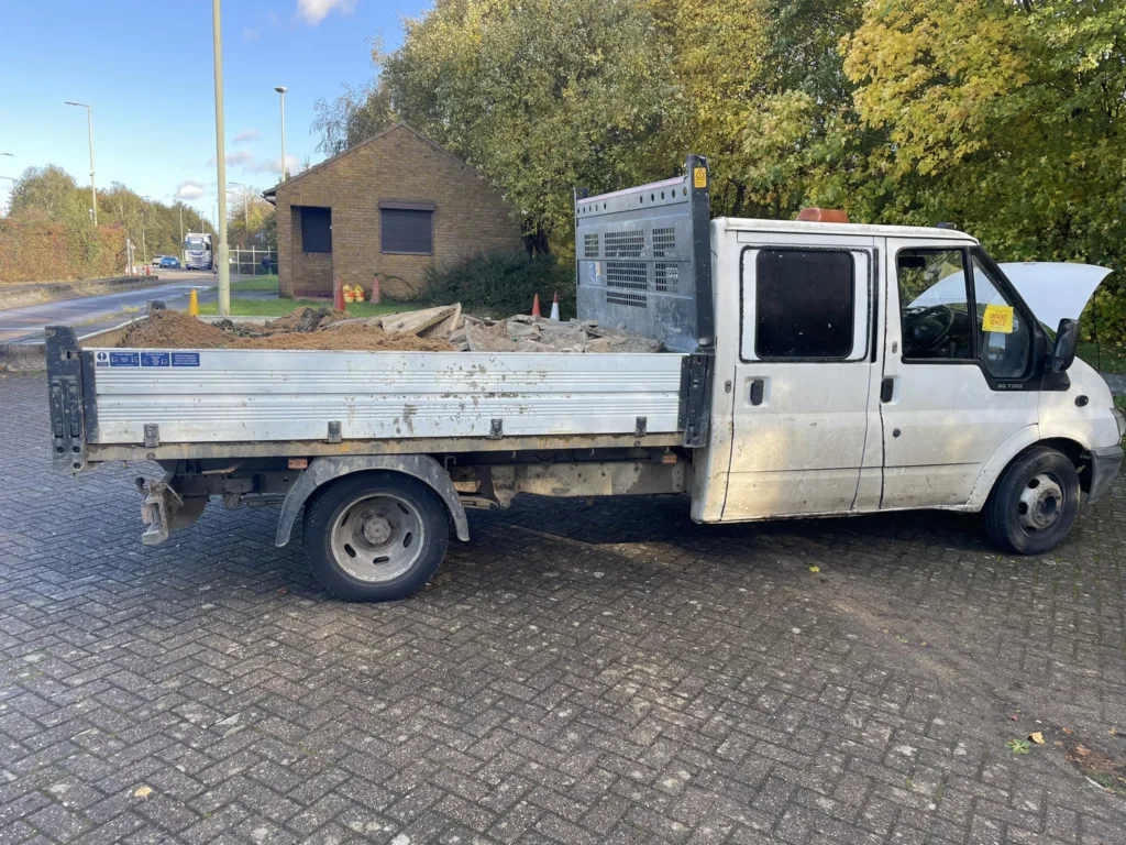 The van removed from the roads by Cambridgeshire, Bedfordshire, and Hertfordshire Road Policing Unit, after the driver was found to have committed multiple offences