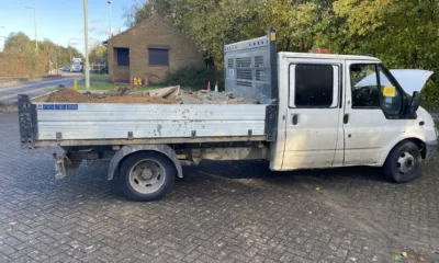 The van removed from the roads by Cambridgeshire, Bedfordshire, and Hertfordshire Road Policing Unit, after the driver was found to have committed multiple offences