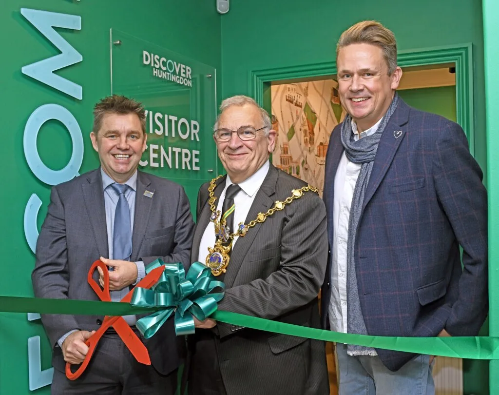 Mayor of Cambridgeshire & Peterborough Dr Nik Johnson this week cut the ribbon on a dynamic new hub for visitors and businesses in the historic market town of Huntingdon.