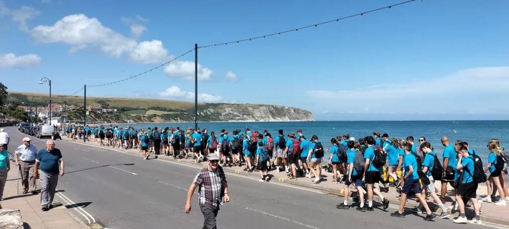 In 2009 the first ‘Dorset Walk’ took place along the South West Coastal path. In July of this year another group of walkers (above) took part to raise money for the Malcolm Whales Foundation charity. PHOTO: Malcolm Whales Foundation