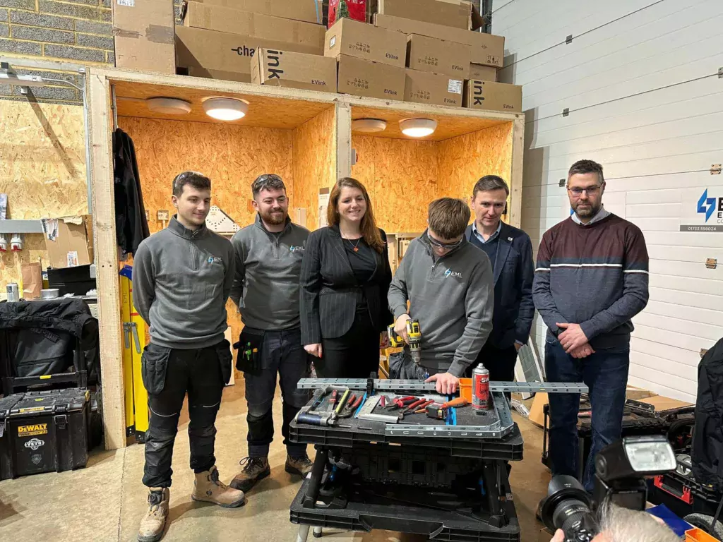 Labour’s Shadow Minister for Employment Alison McGovern championed apprenticeships in a visit with Andrew Pakes, Labour parliamentary candidate for Peterborough, to EML Electrical Contractors Ltd. 