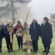 The High Sheriff of Cambridgeshire Dr Bharatkumar N Khetani plants a tree and unveils a plaque in memory of Covid victims was planted in Wisbech. PHOTO: Wisbech Tweet
