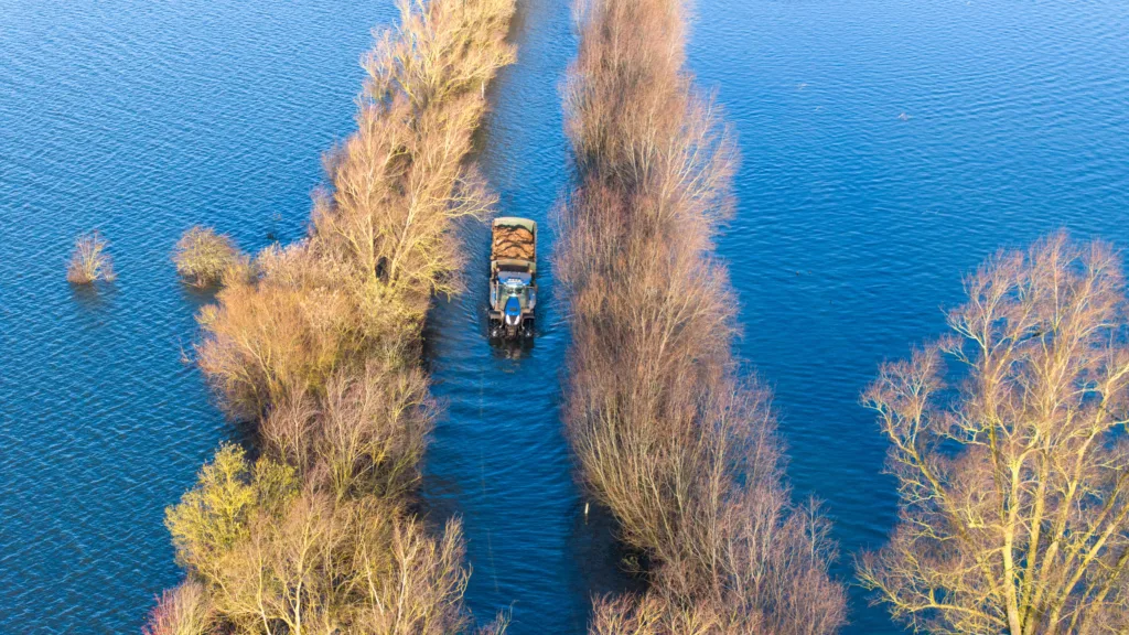 Flooded A1101 in Welney in this morning (Mon). Motorists urged to avoid.  PHOTO: Bav Media 