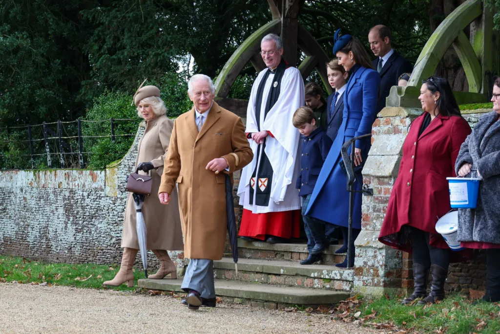 Photos of the Royal Party, and waiting visitors, at Sandringham on Christmas Day. PHOTO: Wisbech Tweet 