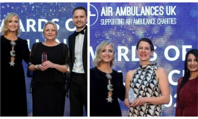 Magpas Air Ambulance doctor Ali Hieatt and Natalie Church, director of operations, were honoured at the Air Ambulance Awards of Excellence 2023.