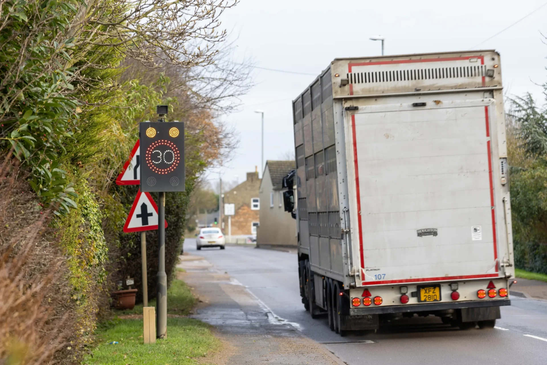 News for Peterborough and Cambridgeshire - 30mph speed checks in the village of Coates near Whittlesey which councillors say are often ignored. Speeds of up to 90mph have been recorded. Equipment clocked one driver doing 97mph. PHOTO: Terry Harris