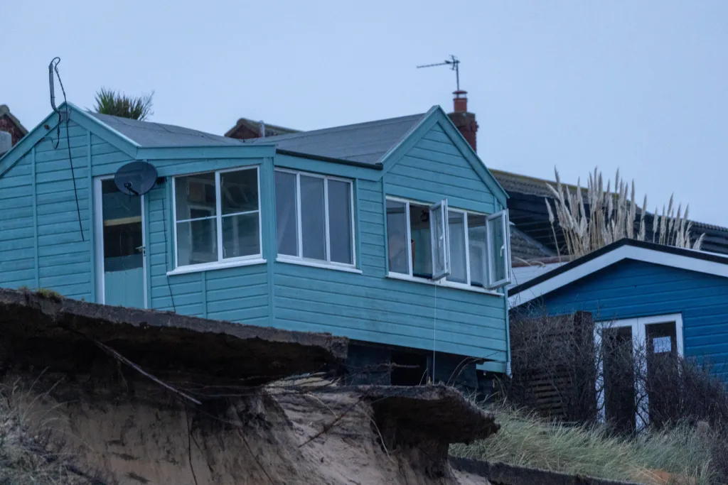 HEMSBY, Norfolk: Devastating toll on coastal village as homes demolished. Saturday 09 December 2023. Picture by Terry Harris.
