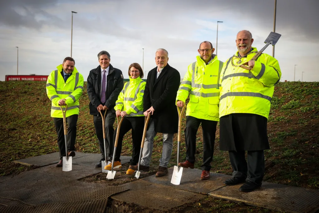 MP and junior transport minister Anthony Browne at the ground breaking ceremony for the £1 billion transformation will create a new 10-mile dual carriageway and numerous junction improvements, transforming journeys between the A1 Black Cat roundabout in Bedfordshire and A428 Caxton Gibbet roundabout in Cambridgeshire. 