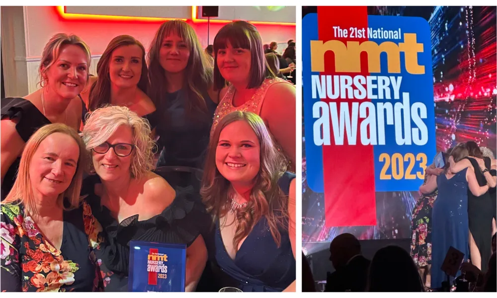 Buckden Day Nursery, in St Neots, scoops the trophy for Nursery Indoor Learning Environment at the National NMT Nursery Awards.