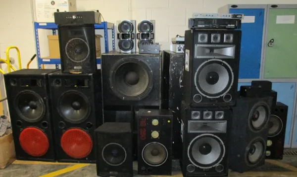 Ben Thornton refused to comply with repeated requests to turn down the noise. Now he’s paying a hefty price for not complying. This is the equipment seized and destroyed by Cambridge City Council.