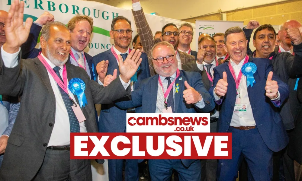 Cllr Mohammed Rangzeb, elected in Ravensthorpe, Peterborough, in 2022 as a Conservative councillor (4th left) is now designating himself ‘independent’. PHOTO: Terry Harris