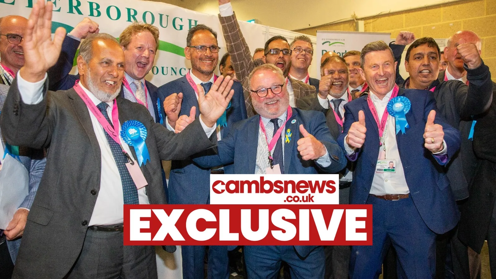 Cllr Mohammed Rangzeb, elected in Ravensthorpe, Peterborough, in 2022 as a Conservative councillor (4th left) is now designating himself ‘independent’. PHOTO: Terry Harris