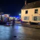 Six fire engines and an aerial appliance were sent to the fire at 1.38am at the Rising Sun public house, Leverington, near Wisbech