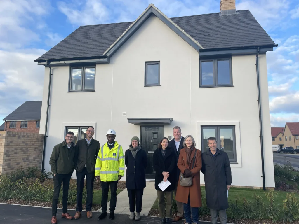 Tour of Alconbury Weald new housing by Mayor Dr Nik Johnson and others 