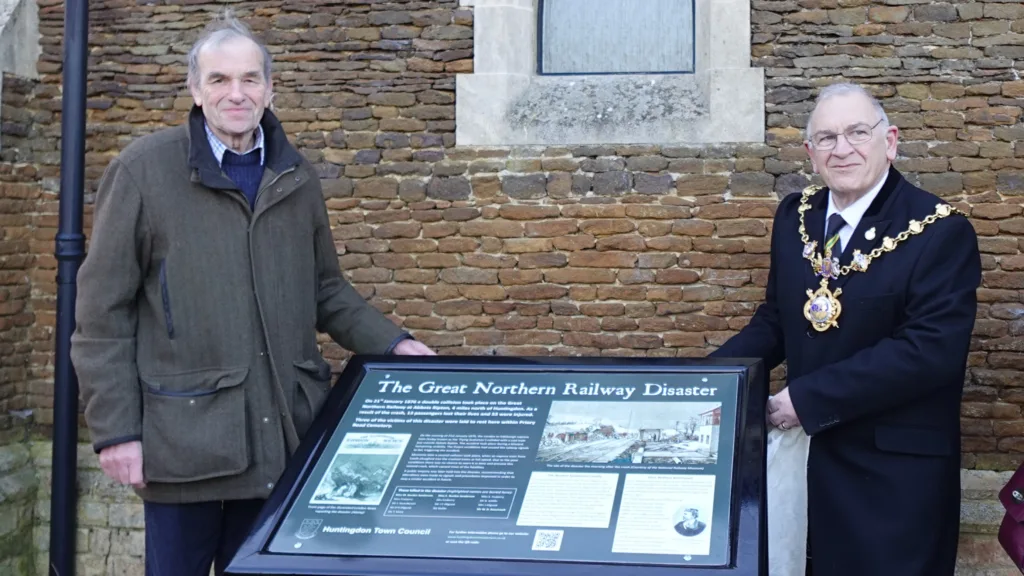 Huntingdon commemorates Abbots Ripton rail disaster of 1876 in which 13 people died