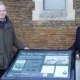 The newly installed interpretation board was unveiled by Cllr Phil Pearce, Mayor of Huntingdon, and Charles Saunders, who recently restored the grave of victim Dion William Boucicault.