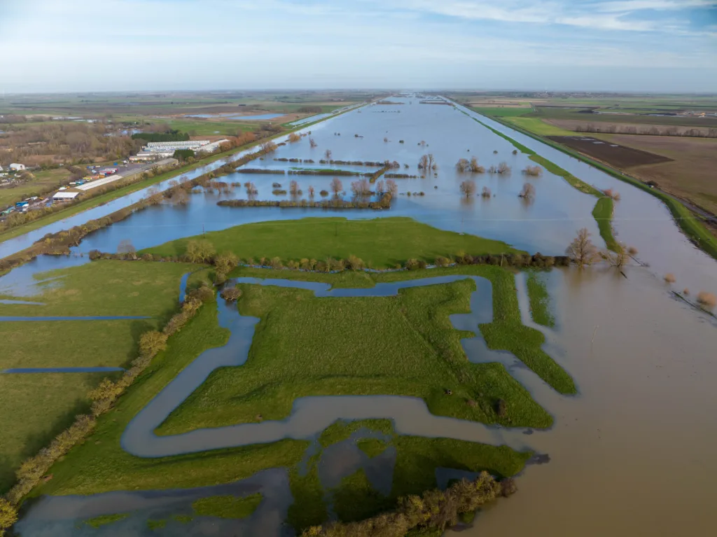 Cambridgeshire flooding reveals English Civil War fort after Storm Henk