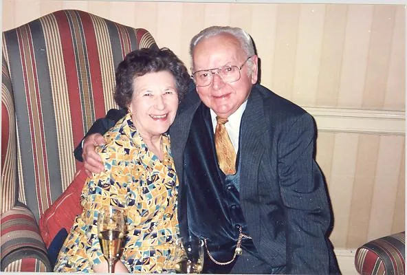Una Crown with her late husband Jack