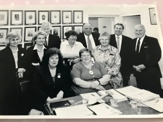 Florrie Newell with Chatteris town councillors 2003