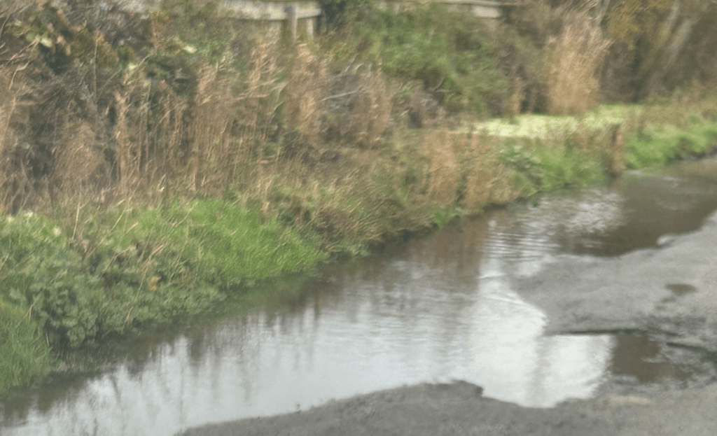 Potholes and flooding along Hook Road, Wimblington 