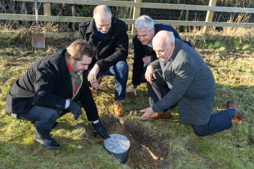 During the opening ceremony, a time capsule put together by Manea residents was buried to mark the completion of the scheme.