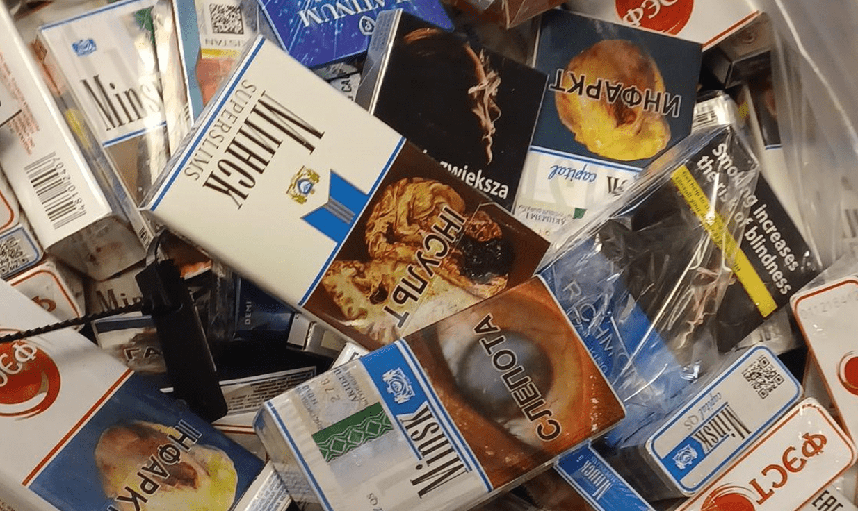 Some of the illegal cigarettes, vapes and tobaccos seized during major operations in Peterborough since the start of the year.