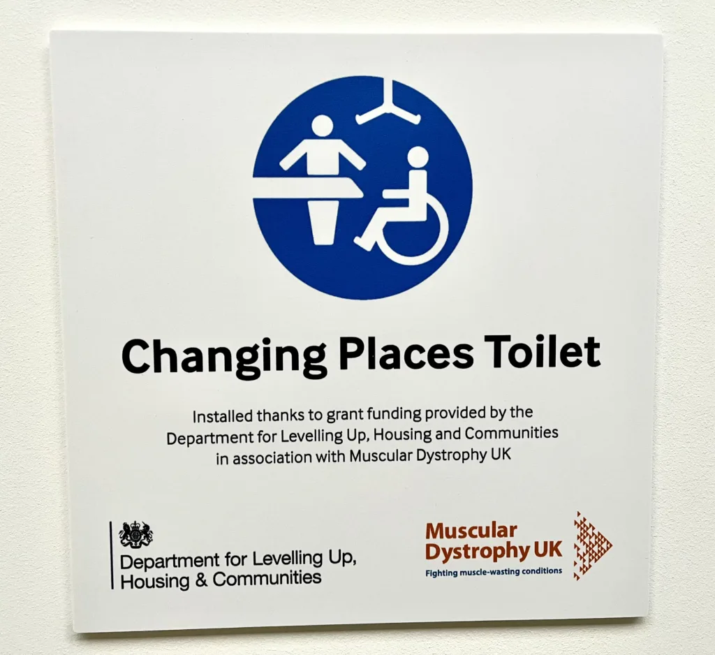 Changing Places toilet facility at the Imperial War Museum at Duxford. It was the Peterborough based charity Little Miracles that inspired a bid to fund the new specialist toilet 
