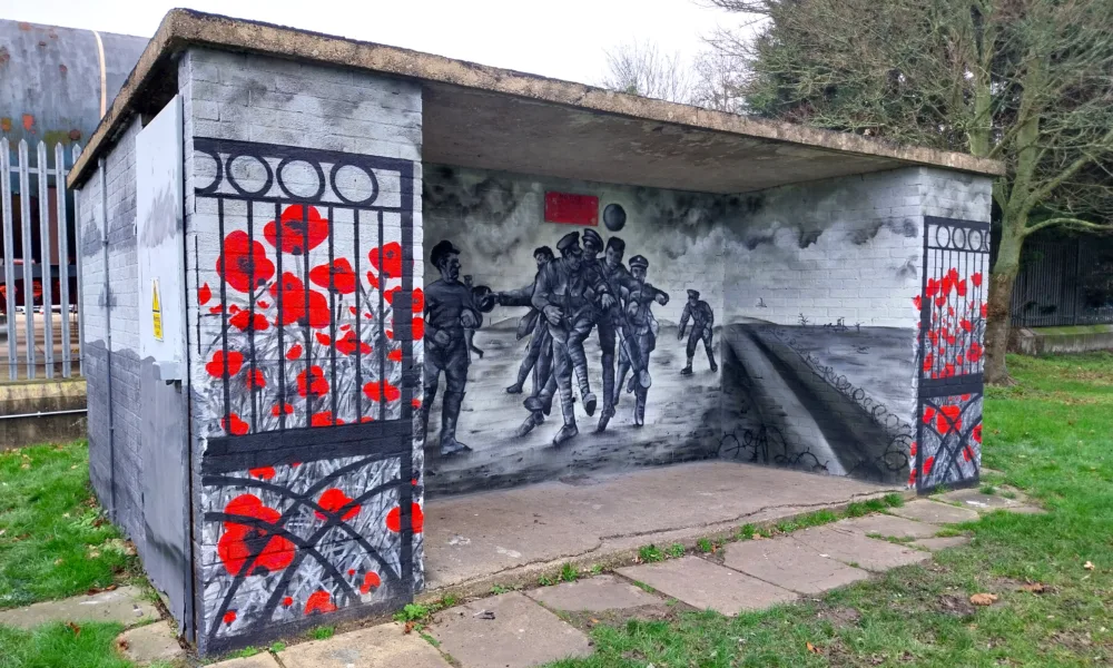 Maureen Davis of Wimblington Parish Council successfully applied for funding to commission a local artist to paint the pavilion and toilet block at the War Memorial Playing Field with graffiti-style murals, and work with young people in the community to see what murals they would like to see.