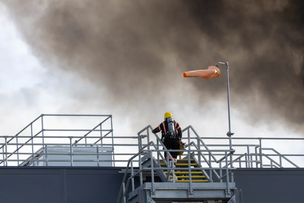 Lidl Warehouse Solar Panels on fire,Alwalton Hill, Peterborough§ Friday 23 February 2024. Picture by Terry Harris.