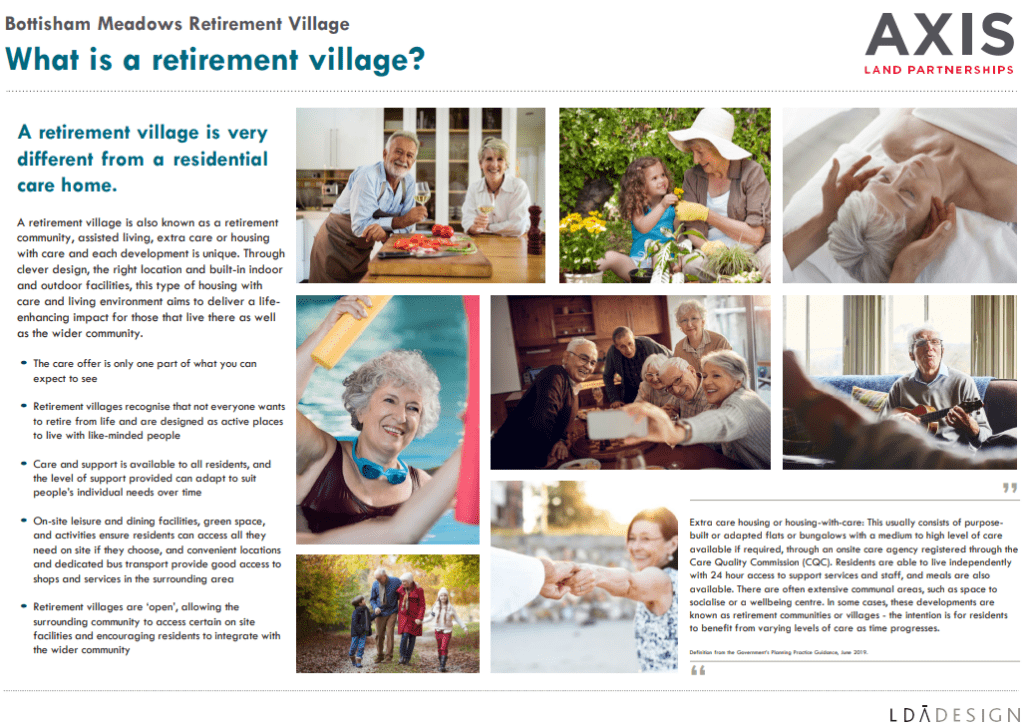 Years of negotiation and community explanations have gone into demonstrating the need for a retirement ‘village within a village’ at Bottisham that will provide for up to 170 units and up to 51 affordable homes.