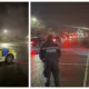 Police on patrol at the Serpentine Green car park in Hampton where they dispersed a car meet, and as the second photo shows quite quickly too. PHOTO: Cambridgeshire Police