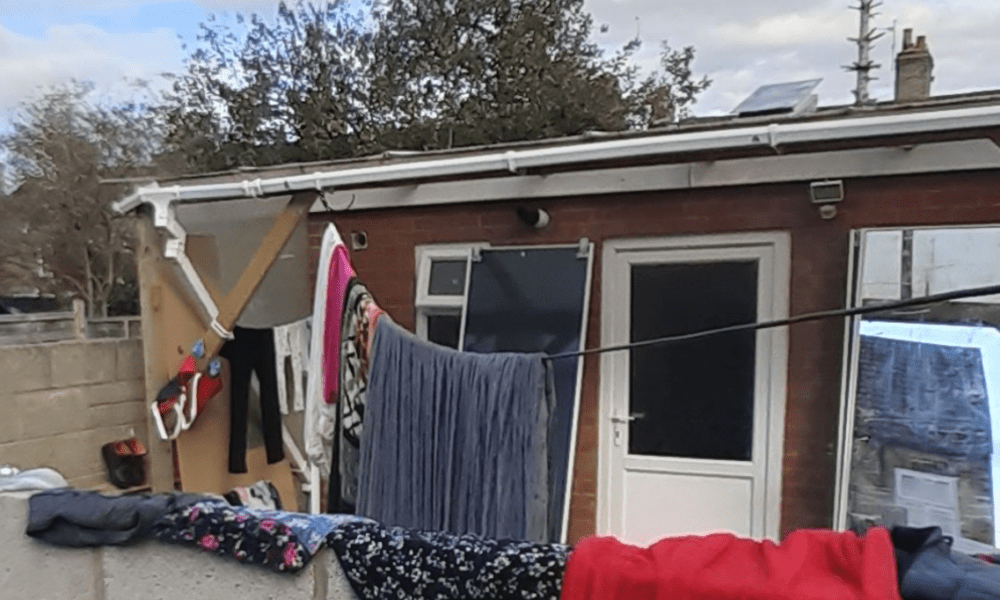 Peterborough City Council housing officials discovered the small building in Clarence Road was being rented to a family of nine, including five children
