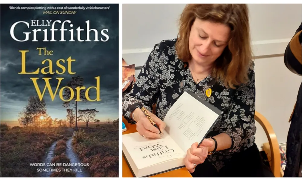 Manea hosted internationally acclaimed crime writer Elly Griffiths (above) following publication of her latest novel The Last Word