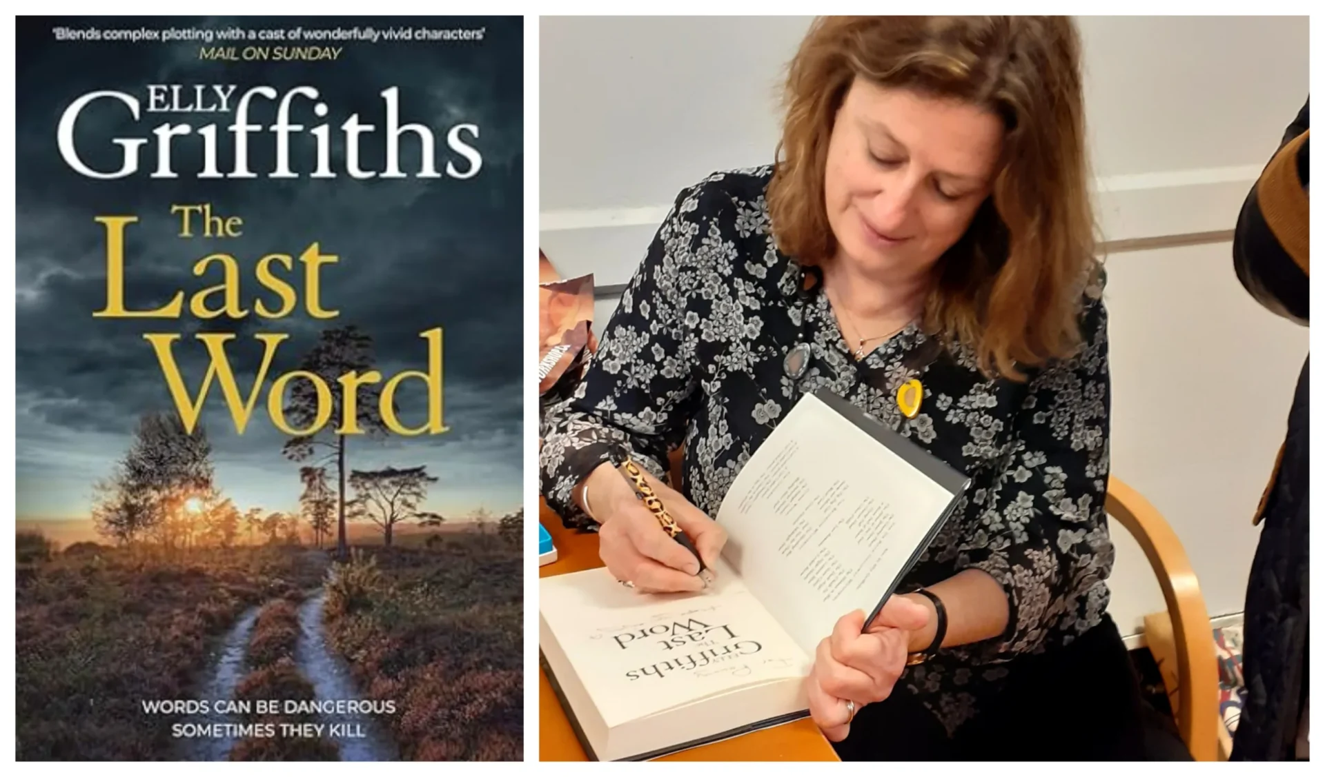 elly main - News for Peterborough and Cambridgeshire News for Peterborough and Cambridgeshire - Manea hosted internationally acclaimed crime writer Elly Griffiths (above) following publication of her latest novel The Last Word