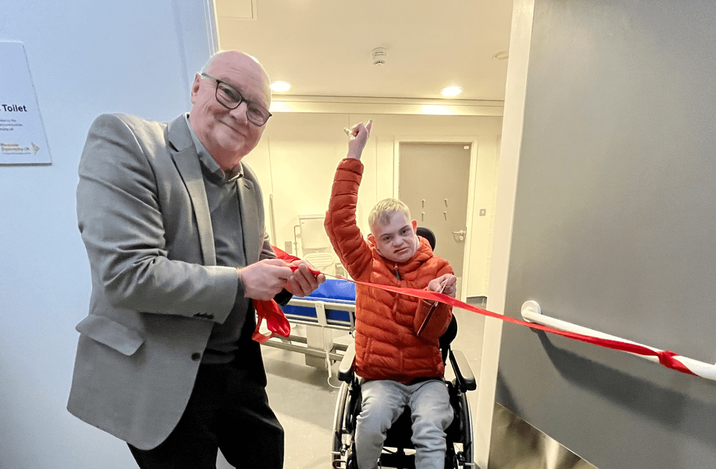 Oliver King of Little Miracles at the launch of the Changing Places toilet facility at the Imperial War Museum at Duxford. It was the Peterborough based charity Little Miracles that inspired a bid to fund the new specialist toilet.