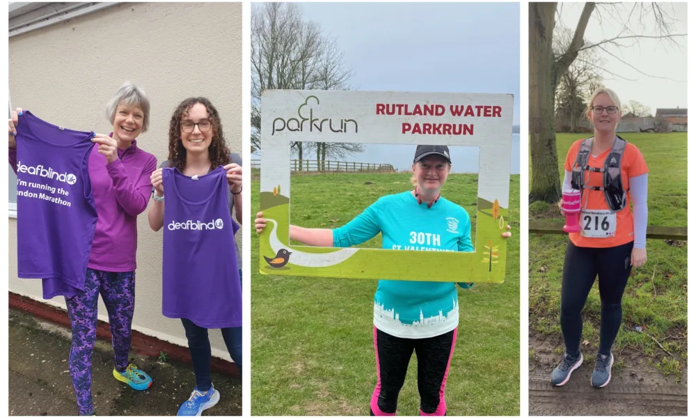 From Left: Georgia (pictured on the right) lives in Bourne, centre is Helen, of Stamford and, right, Sarah Edwards from Peterborough. All three are ready to run the London Marathon