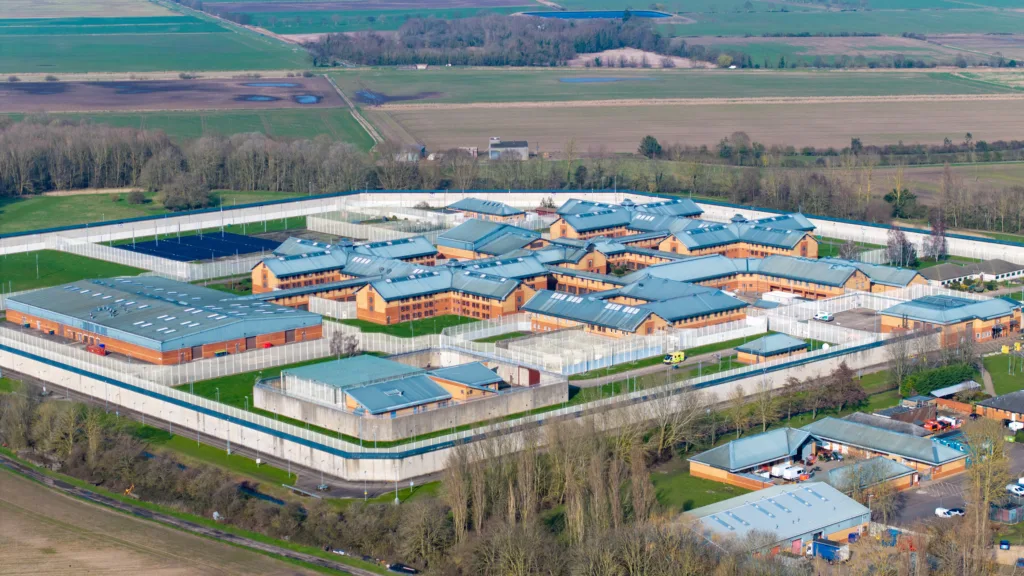 Whitemoor Prison, March, Cambridgeshire, as forensics experts searched for DNA and other evidence after a prison officer was seriously assaulted.  PHOTO: Bav Media 