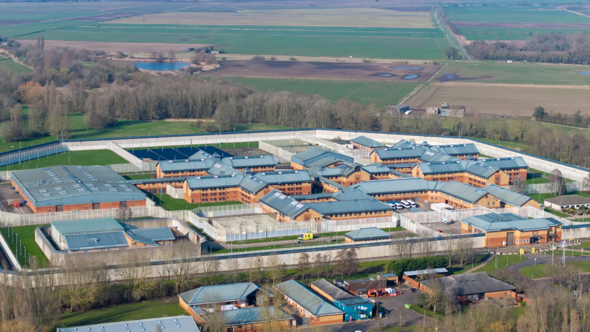 News for Peterborough and Cambridgeshire - Whitemoor Prison, March, Cambridgeshire, as forensics experts searched for DNA and other evidence after a prison officer was seriously assaulted. PHOTO: Bav Media